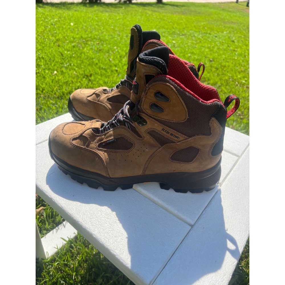 Red Wing 6674 Mens 11 EE Brown Waterproof Vibram Hiking Work Boots EH Safety
